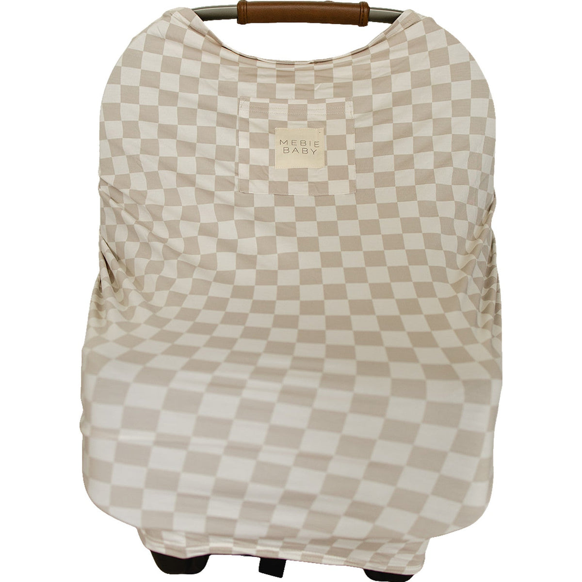Taupe Checkered Bamboo Multi - Use Cover - Blissfully Lavender BoutiqueMebie Baby