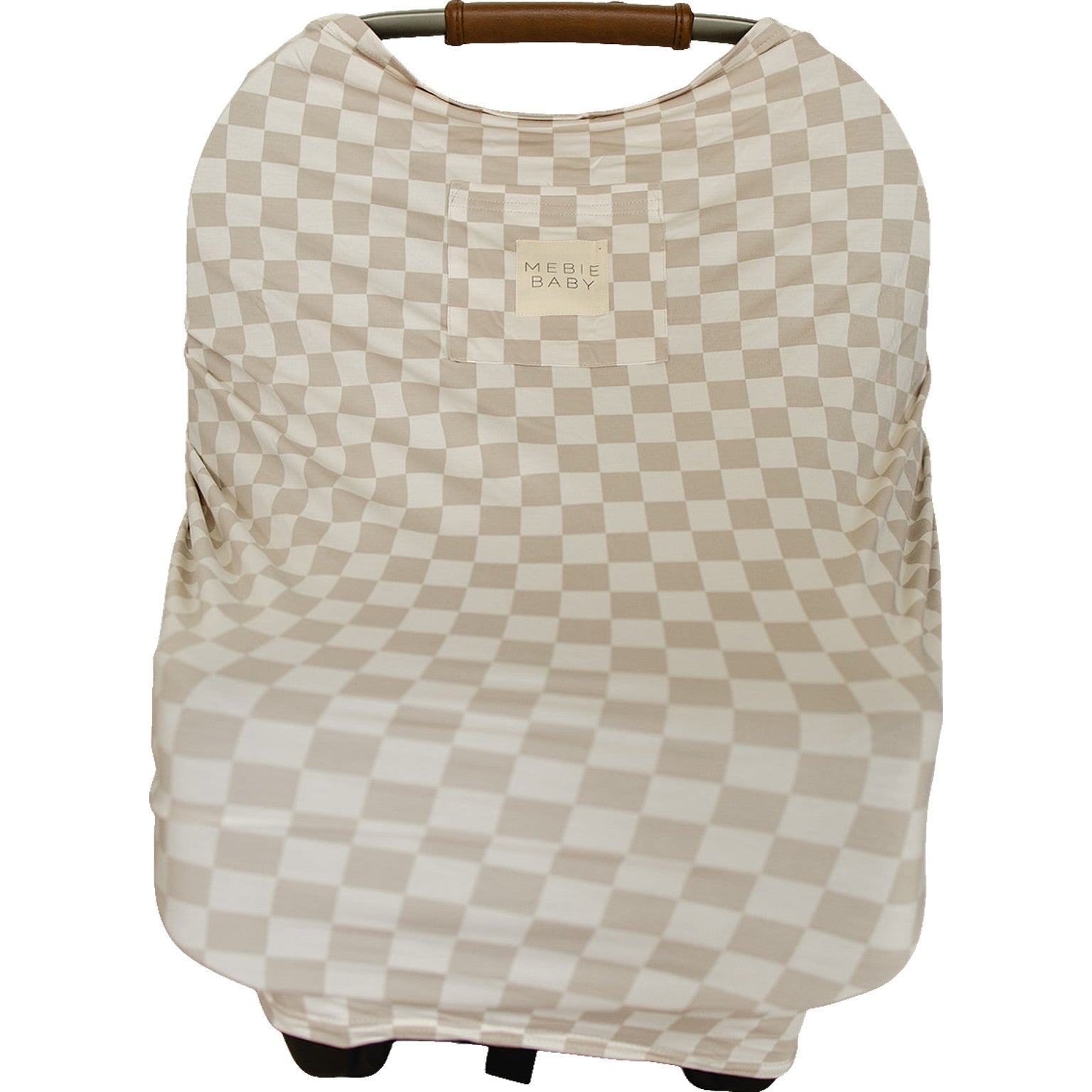 Taupe Checkered Bamboo Multi - Use Cover - Blissfully Lavender BoutiqueMebie Baby