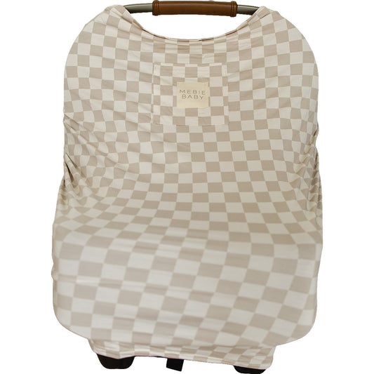 Taupe Checkered Bamboo Multi - Use Cover - Blissfully Lavender BoutiqueMebie Baby
