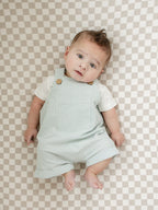 Taupe Checkered Bamboo Stretch Crib Sheet - Blissfully Lavender BoutiqueMebie Baby