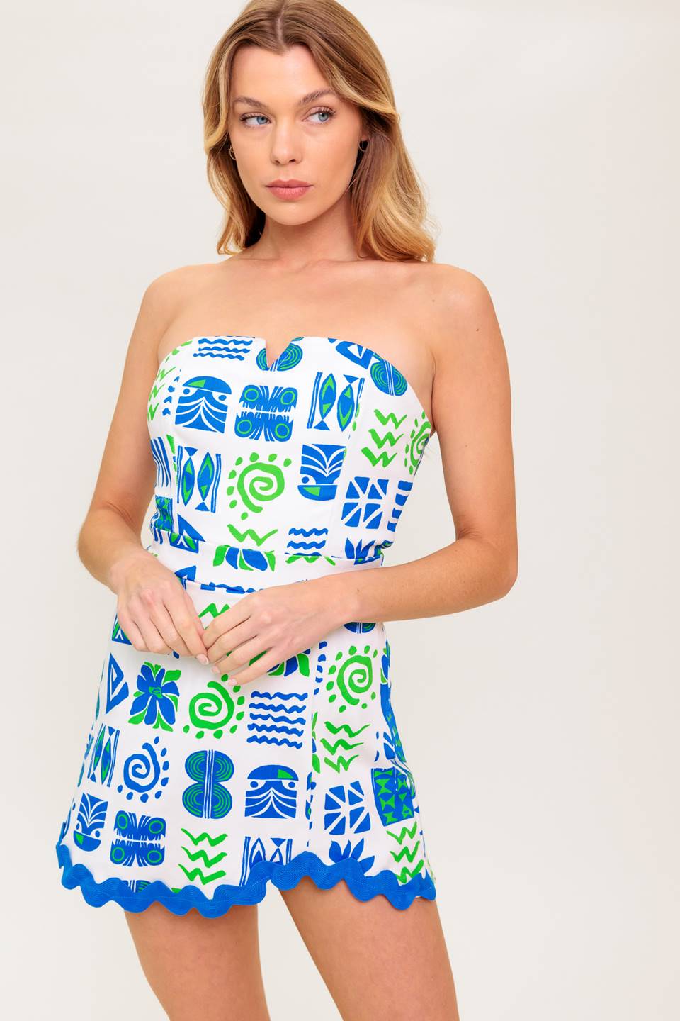 Tell Me Women’s Woven Romper - Blissfully Lavender BoutiqueFlying Tomato