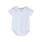 White Organic Cotton Short Sleeve Onesie