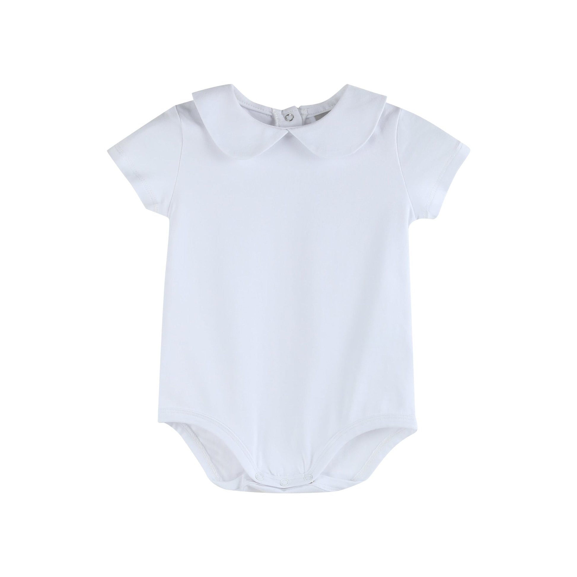 White Organic Cotton Short Sleeve Onesie