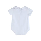 White Organic Cotton Short Sleeve Onesie