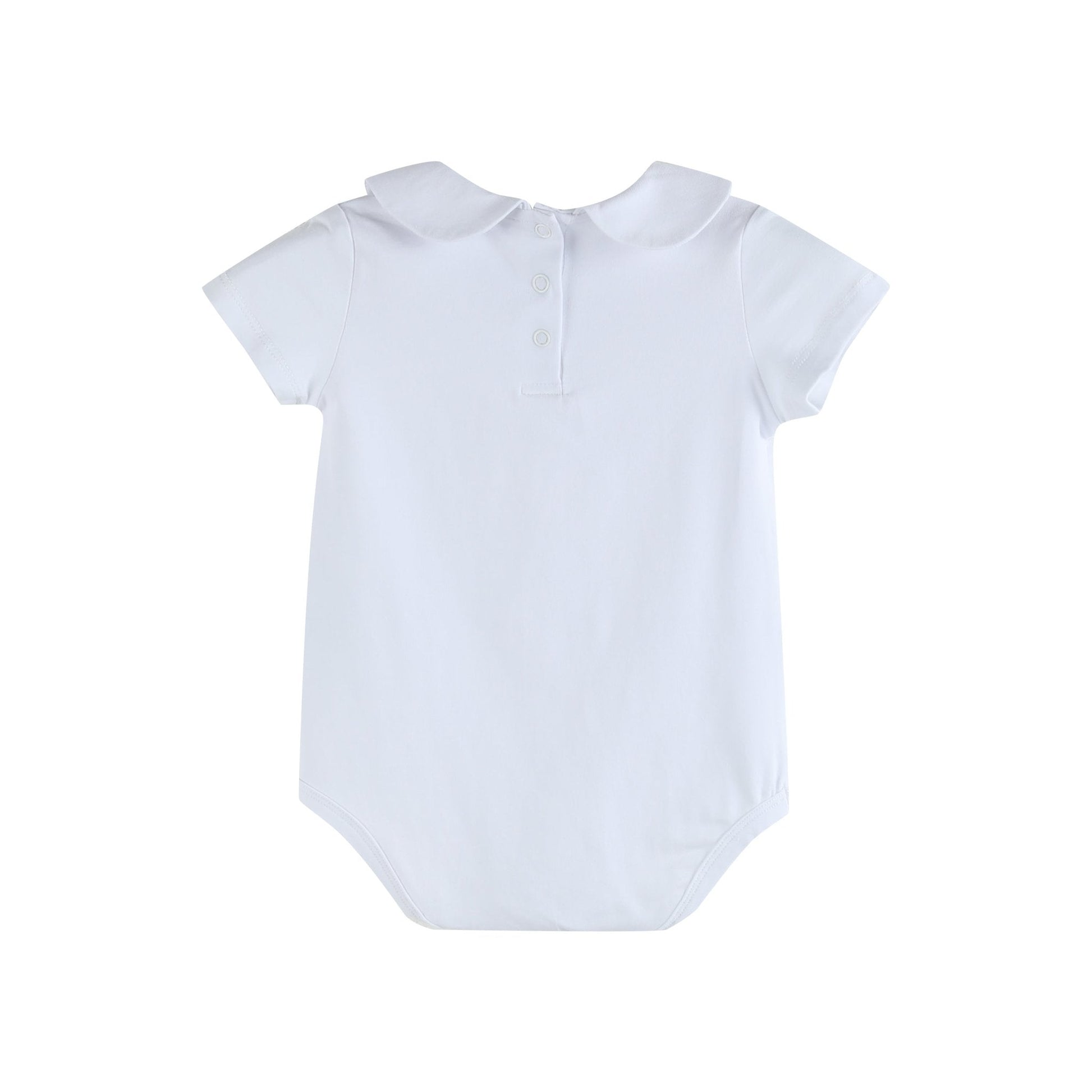 White Organic Cotton Short Sleeve Onesie