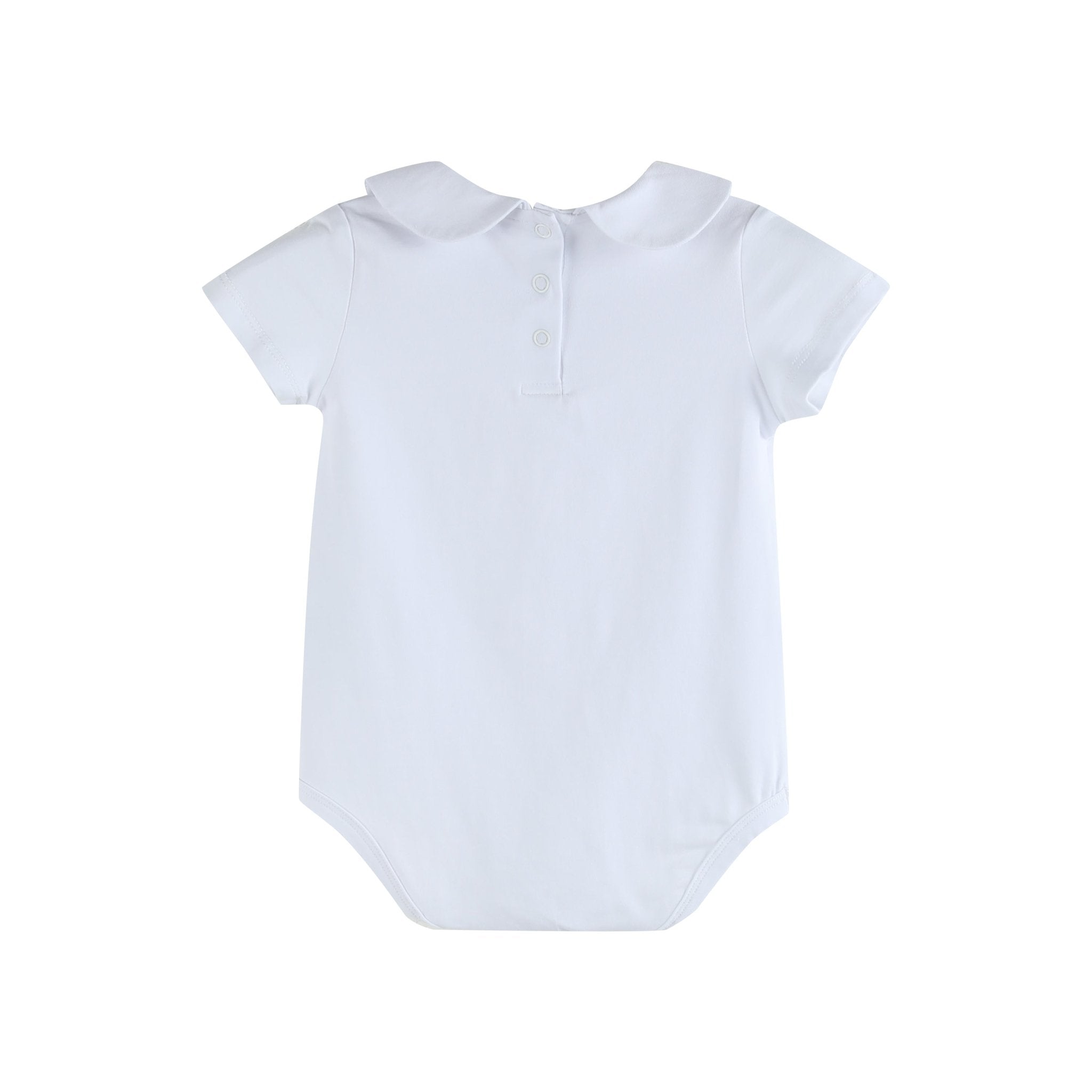 White Organic Cotton Short Sleeve Onesie