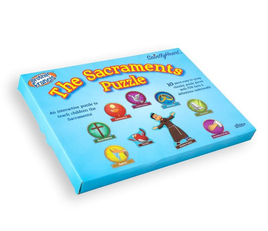 The Sacraments Wooden Puzzle for Kids - Blissfully Lavender BoutiqueSaintly Heart