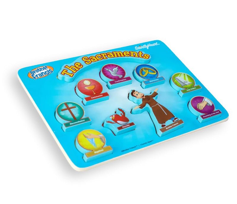 The Sacraments Wooden Puzzle for Kids - Blissfully Lavender BoutiqueSaintly Heart