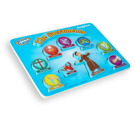 The Sacraments Wooden Puzzle for Kids - Blissfully Lavender BoutiqueSaintly Heart