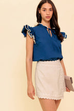 THE TIME IS RIGHT WOVEN TOP - Blissfully Lavender BoutiqueFlying Tomato