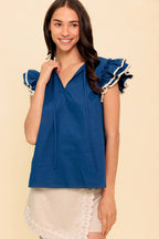 THE TIME IS RIGHT WOVEN TOP - Blissfully Lavender BoutiqueFlying Tomato