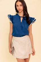 THE TIME IS RIGHT WOVEN TOP - Blissfully Lavender BoutiqueFlying Tomato