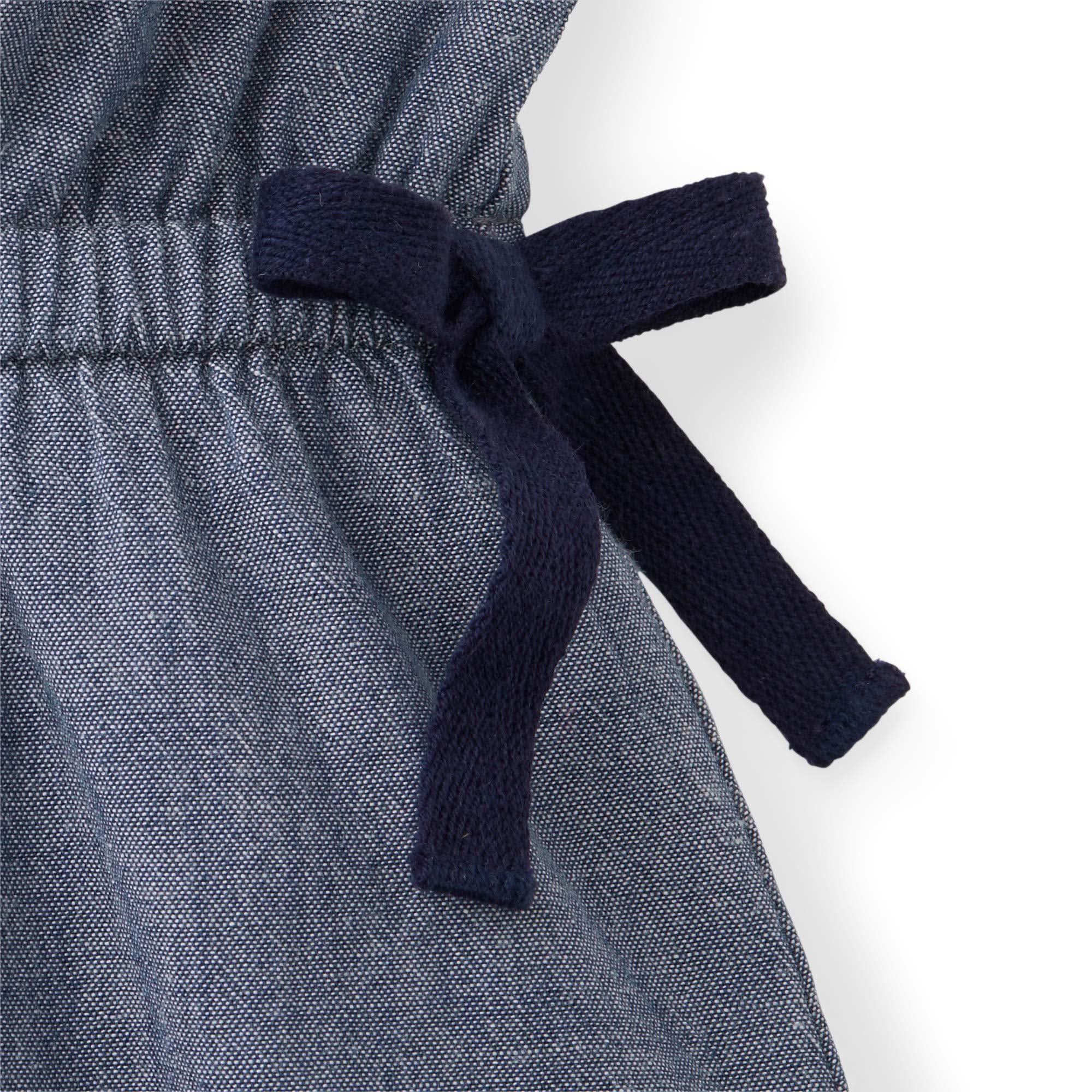 Tie-Waist Sleeveless Dress