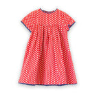 Toddler Amy dress with Lace trim | Flowers in Brilliant Red