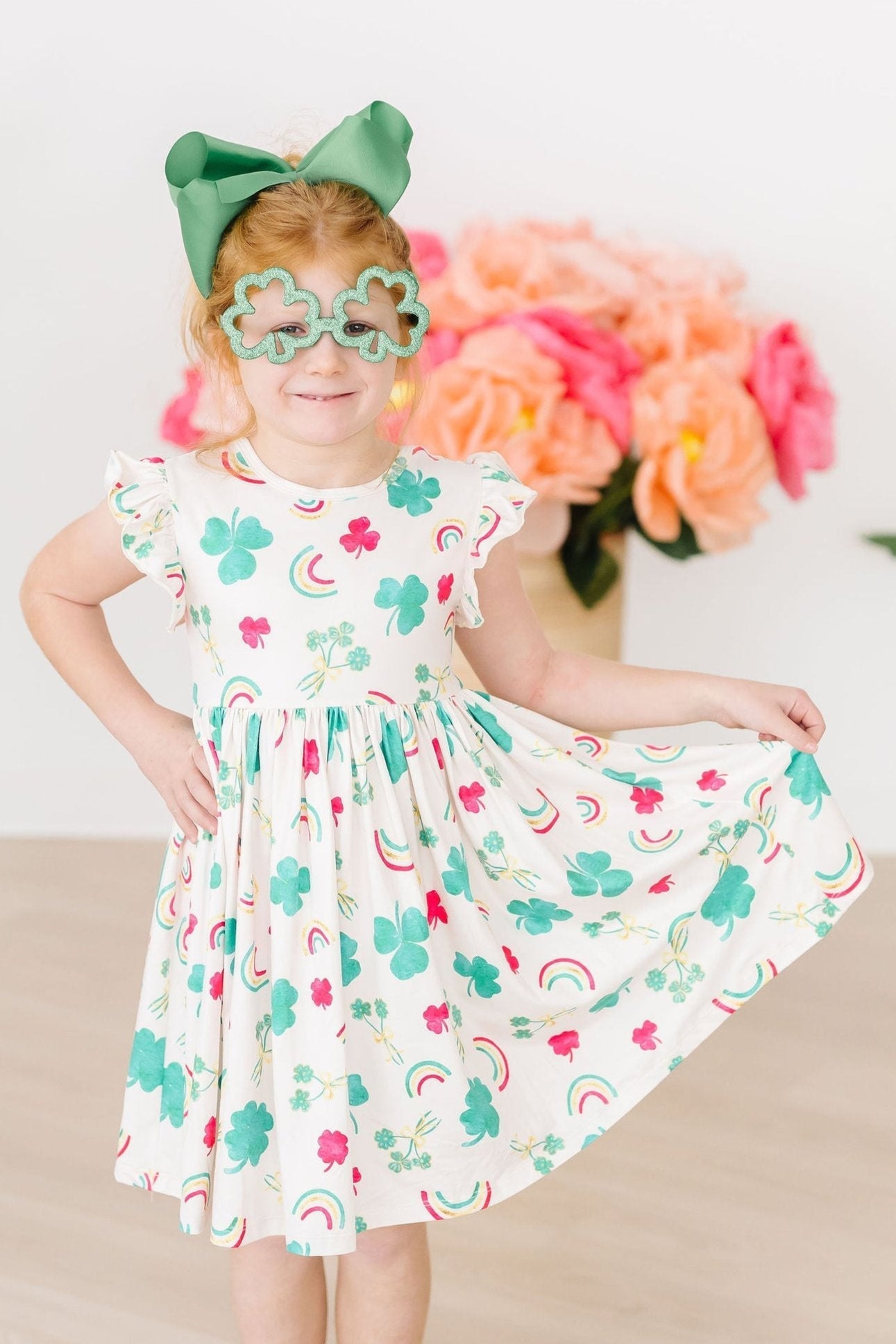 Top of the Mornin' Flutter Sleeve Twirl Dress - Blissfully Lavender BoutiqueMila & Rose ®