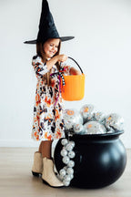 Trick or Twirl 3/4 Sleeve Pocket Twirl Dress - Blissfully Lavender BoutiqueMila & Rose ®
