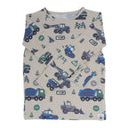 Trucks Diggers Construction Big Kid Pajama - Blissfully Lavender BoutiqueSweet Bamboo