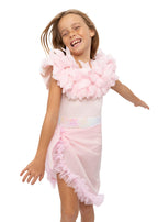 Pink Pareo Skirt Cover-Up with Tulle