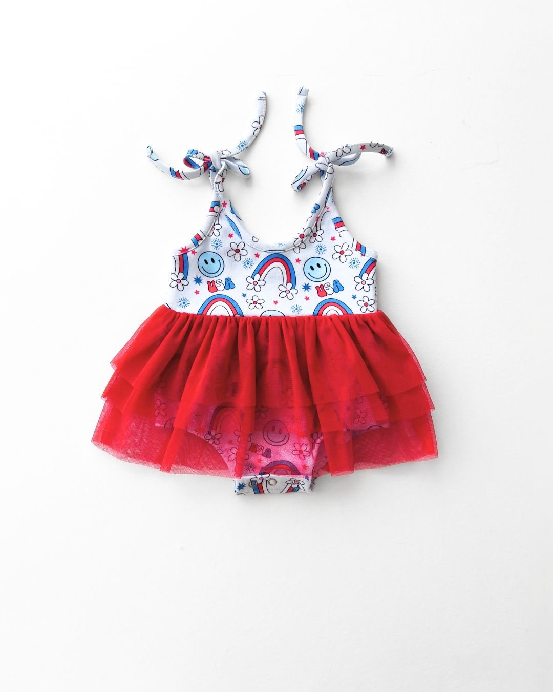 Baby Girl Little Miss USA Tutu Romper