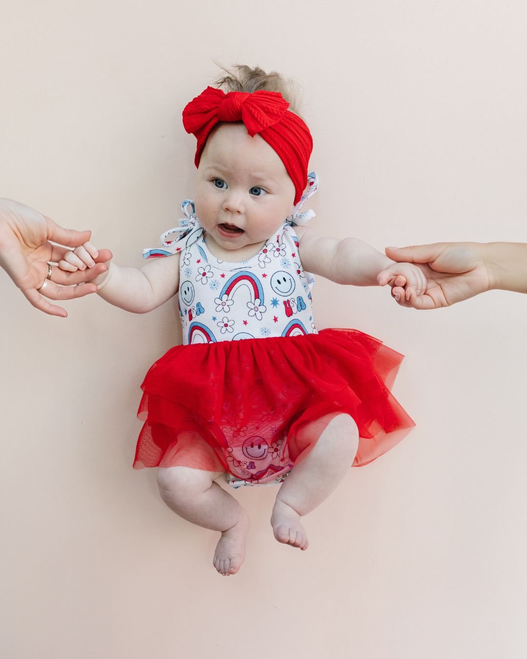 Baby Girl Little Miss USA Tutu Romper