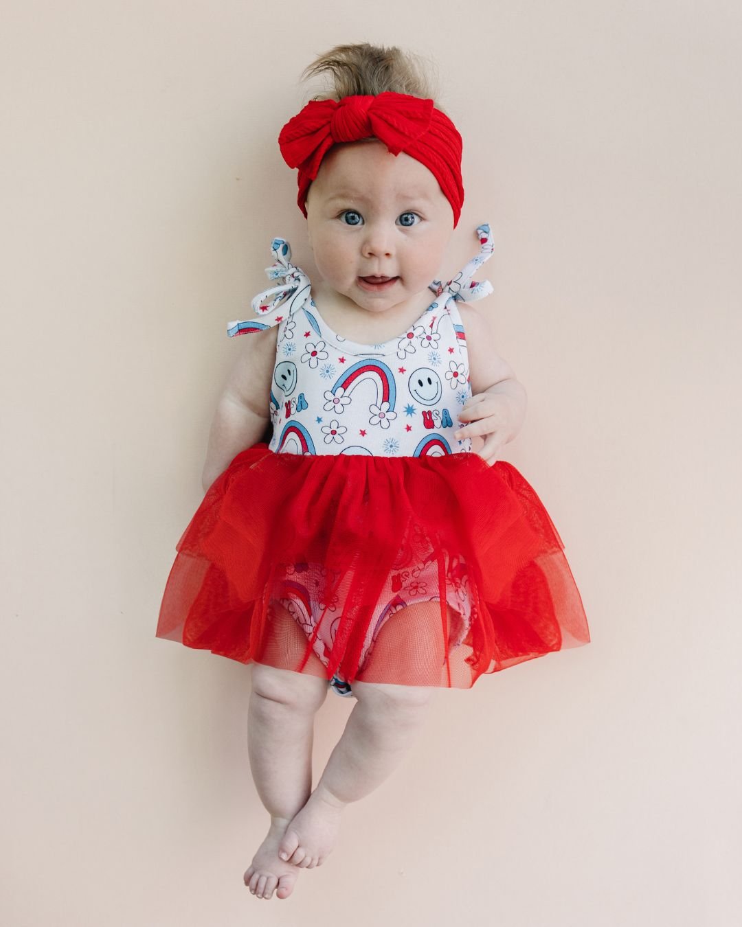 Baby Girl Little Miss USA Tutu Romper