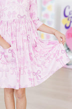 Twinkle Sleeve Pocket Twirl Dress - Blissfully Lavender BoutiqueMila & Rose ®