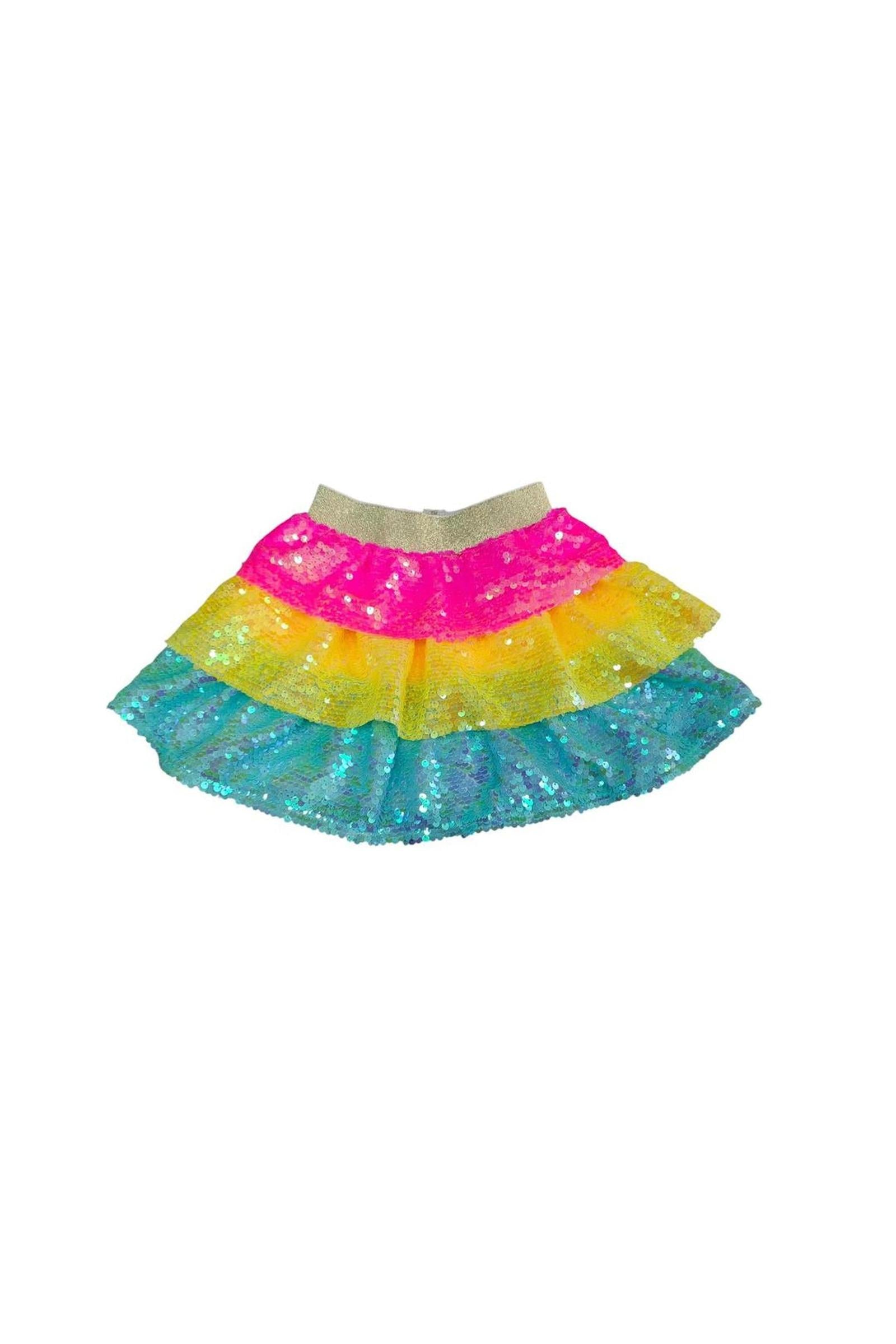 Girls Neon Sequins Skirt (Preorder) - Shipping Mid-April 2025