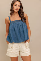 Urban Serenity Denim Top - Blissfully Lavender BoutiqueFlying Tomato