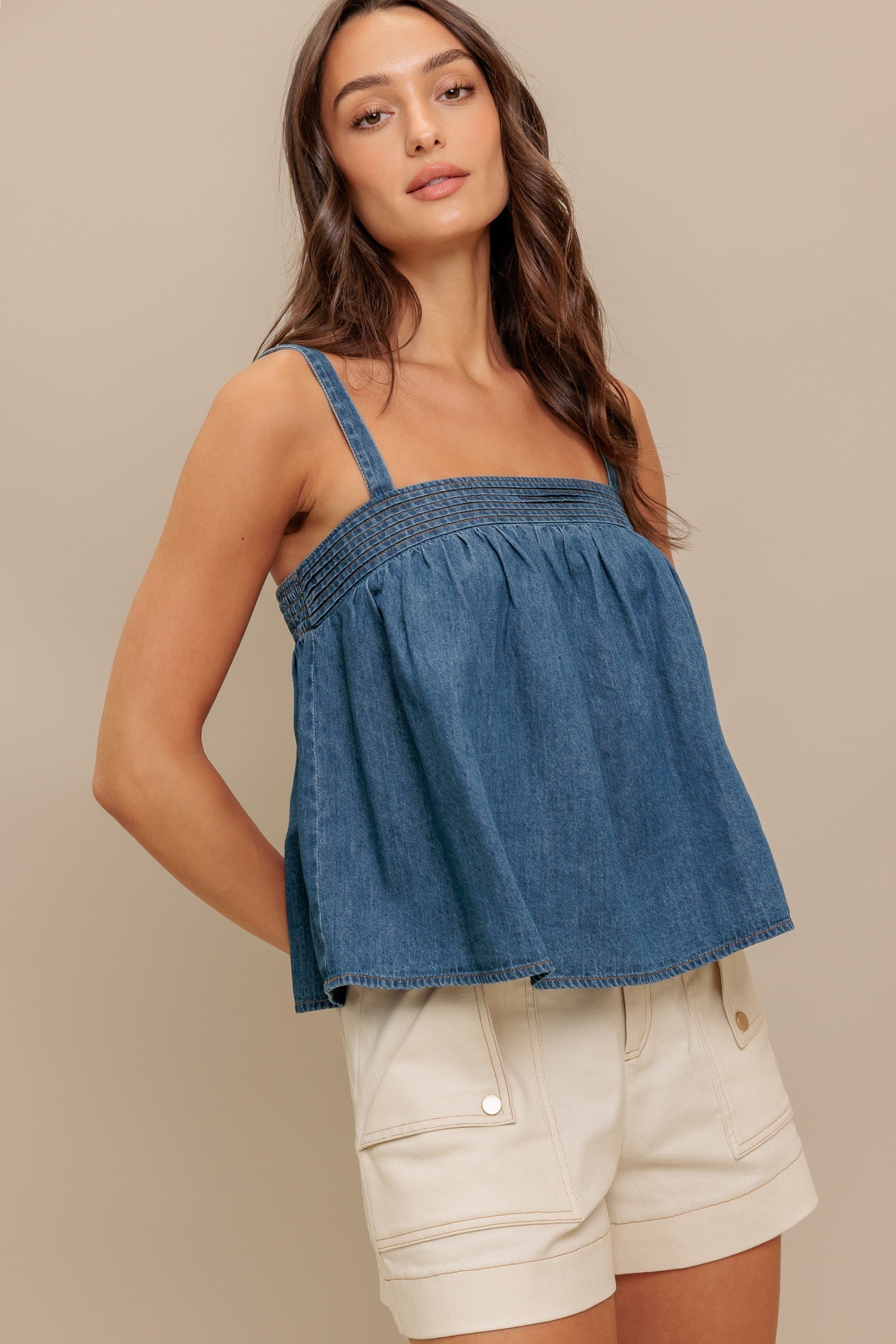 Urban Serenity Denim Top - Blissfully Lavender BoutiqueFlying Tomato