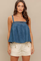 Urban Serenity Denim Top - Blissfully Lavender BoutiqueFlying Tomato