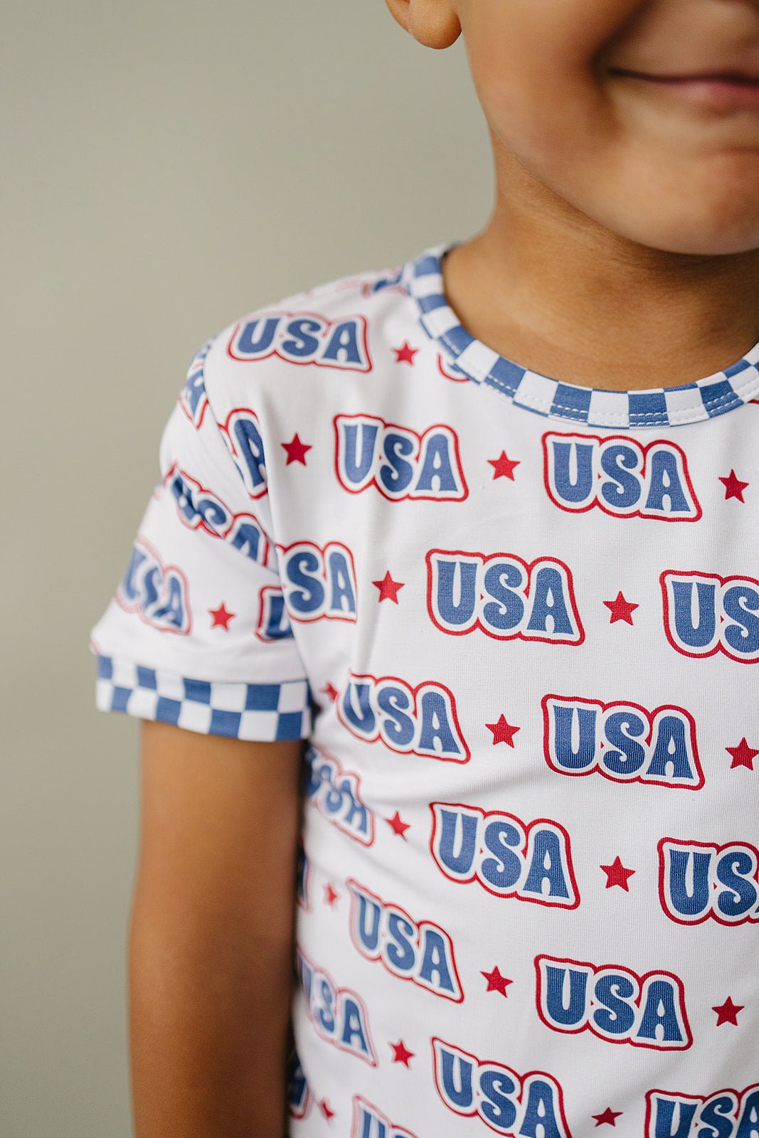 USA Bamboo Shorts Set - Blissfully Lavender BoutiqueLUCKY PANDA KIDS