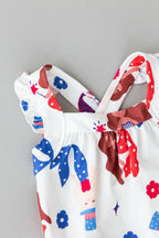 USA Ruffle Cross Back Romper - Blissfully Lavender BoutiqueMila & Rose ®