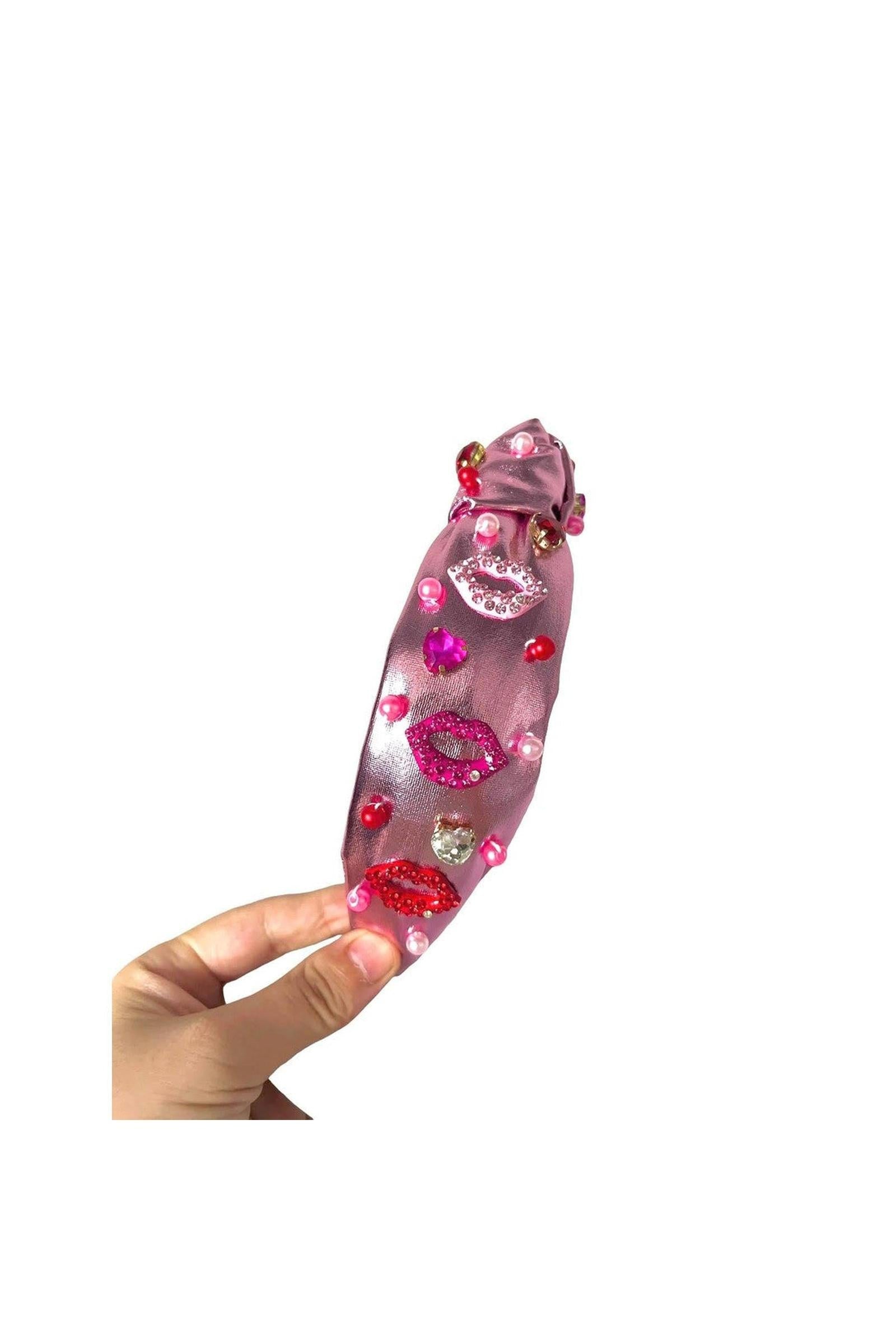 Girls Lips Charm Knot Headband