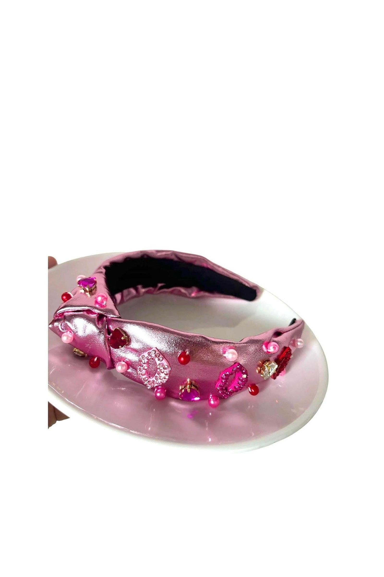 Girls Lips Charm Knot Headband