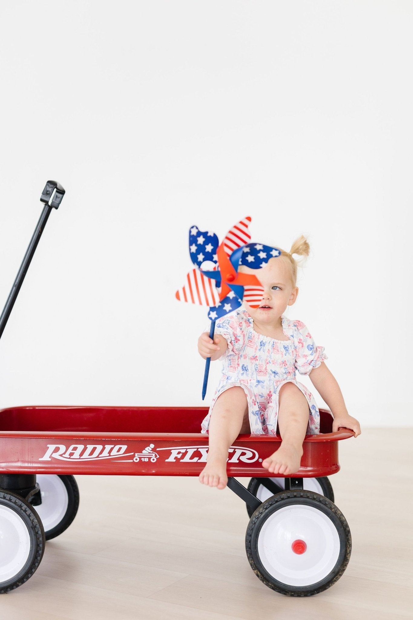 Vintage Flags Smocked Ruffle Dress - Blissfully Lavender BoutiqueMila & Rose ®