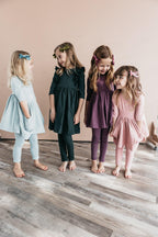 Vintage Pink 3/4 Sleeve Pocket Twirl Dress - Blissfully Lavender BoutiqueMila & Rose ®