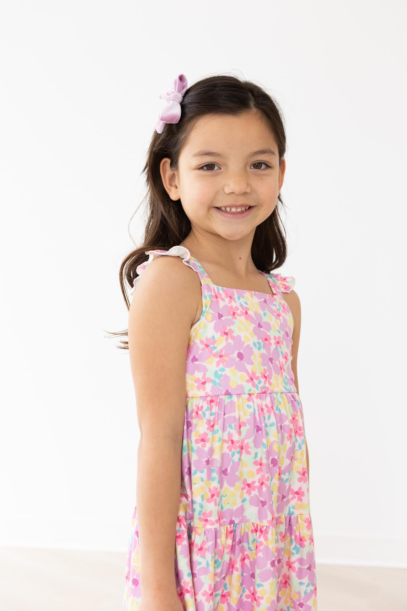 Watercolor Floral Ruffle Maxi Dress - Blissfully Lavender BoutiqueMila & Rose ®