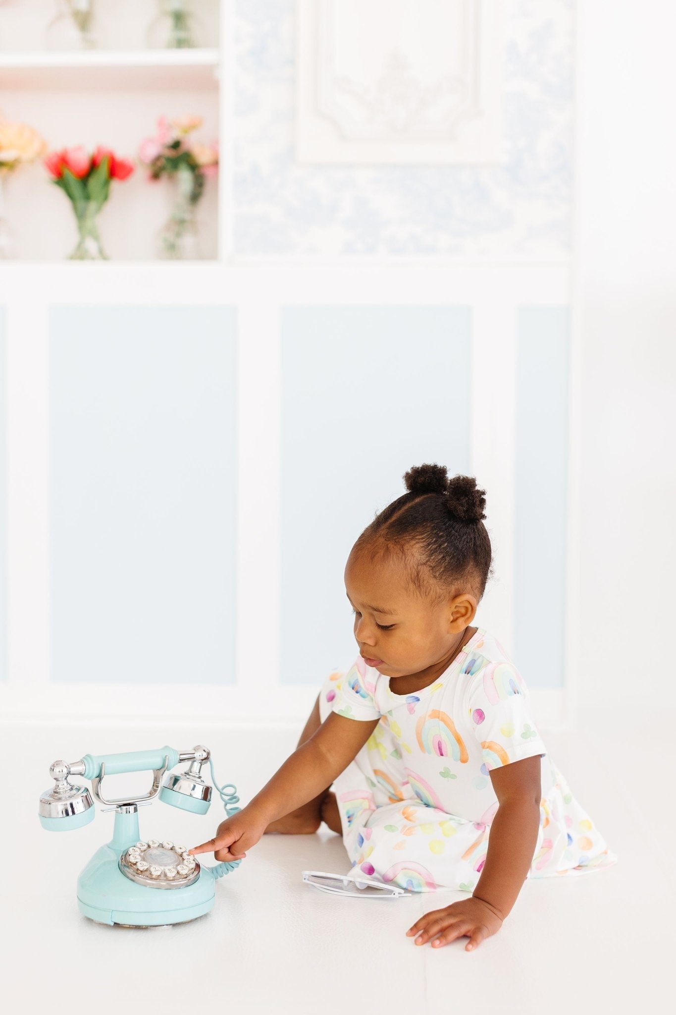 Watercolor Rainbows Short Sleeve Twirl Bodysuit - Blissfully Lavender BoutiqueMila & Rose ®