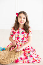 Watermelon Wonder S/S Pocket Twirl Dress - Blissfully Lavender BoutiqueMila & Rose ®