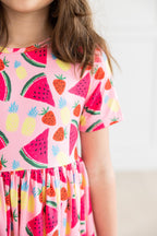 Watermelon Wonder S/S Pocket Twirl Dress - Blissfully Lavender BoutiqueMila & Rose ®