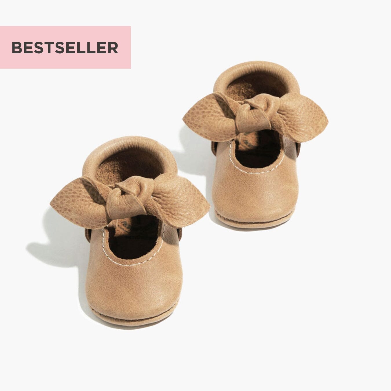 Weathered Brown Knotted Bow Baby Shoe - Blissfully Lavender BoutiqueFreshly Picked