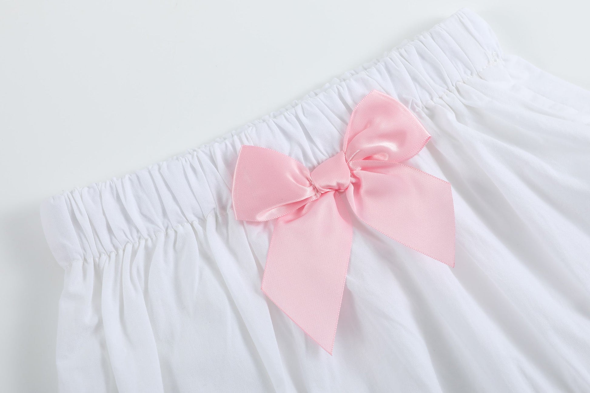 White & Pink Cross Smocked Dress & Bloomer Set