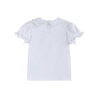 White Collared Lace Sleeve Shirt