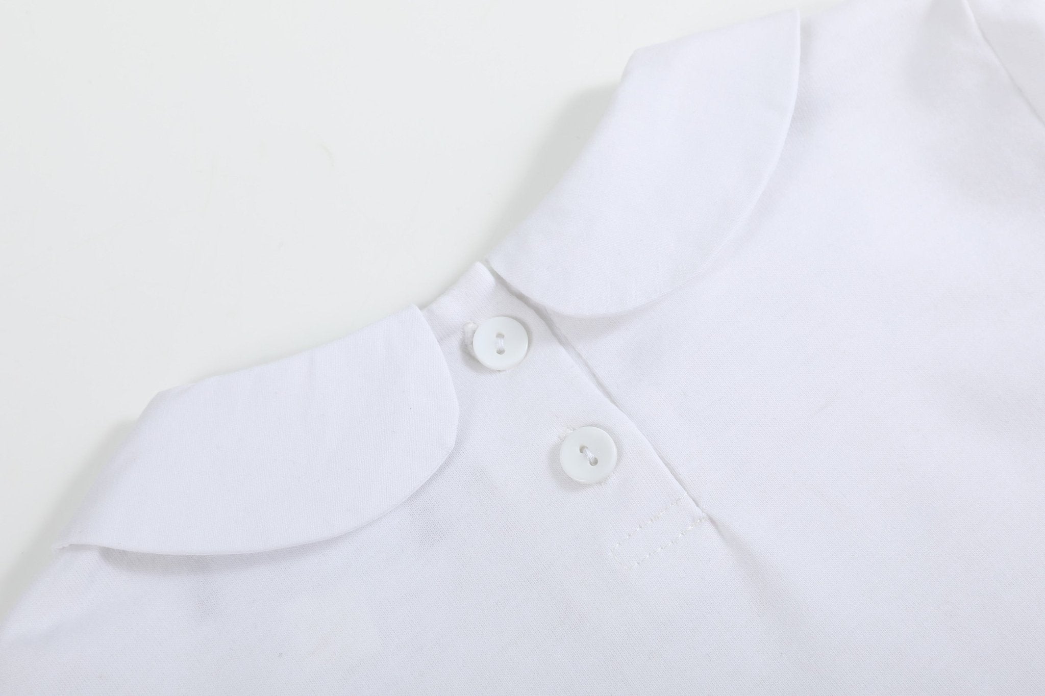 White Cotton Santa Collared Shirt