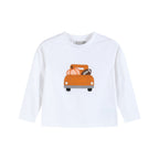 White Football Truck Shirt and Brown Pants Set