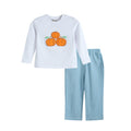 White Pumpkin Shirt and Blue Pants Set
