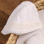 White Quilted Cotton Bonnet Hat - Blissfully Lavender BoutiqueBebe Sweeny