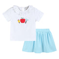 White School Ruffle Top and Blue Skort Set - Blissfully Lavender BoutiqueLil Cactus