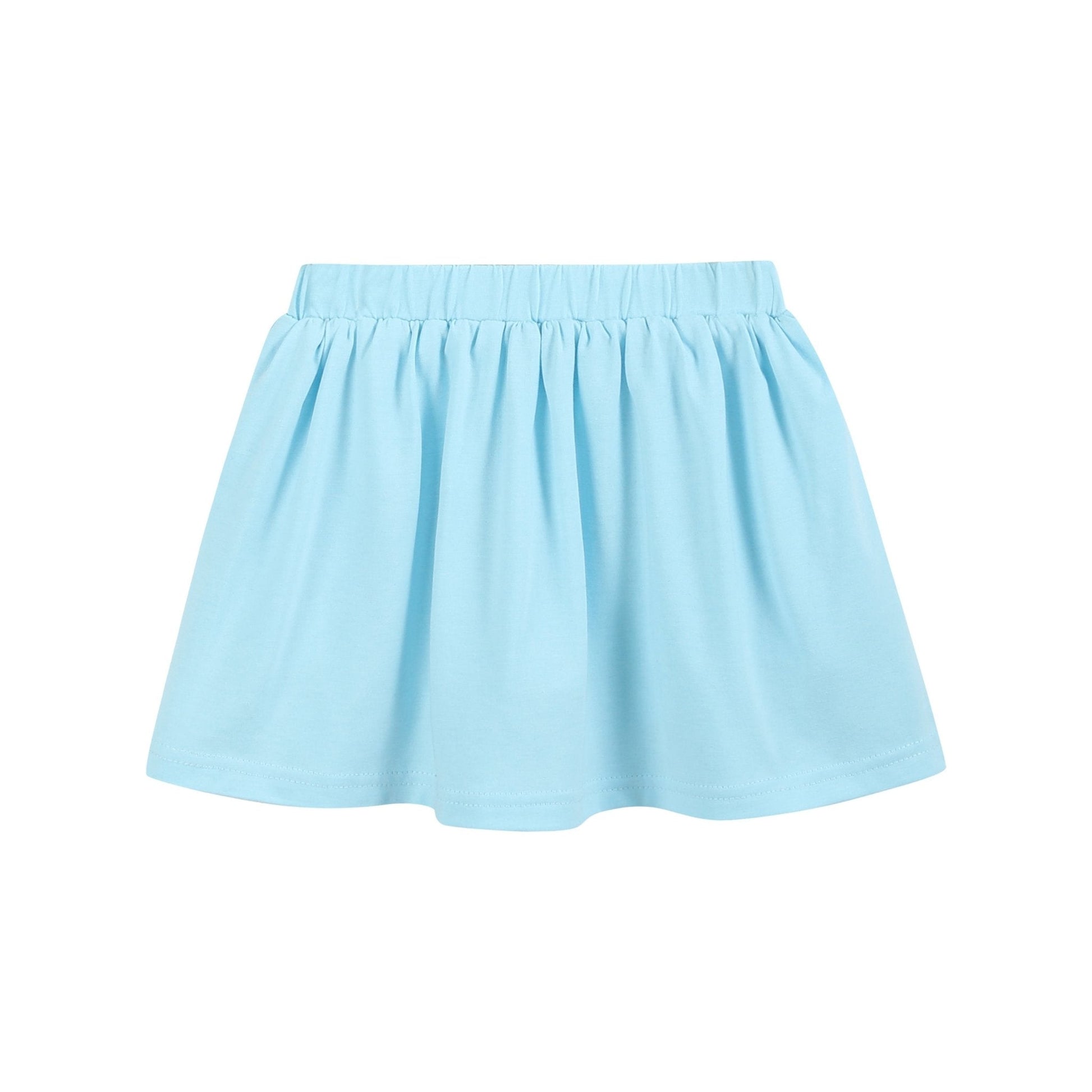 White School Ruffle Top and Blue Skort Set - Blissfully Lavender BoutiqueLil Cactus