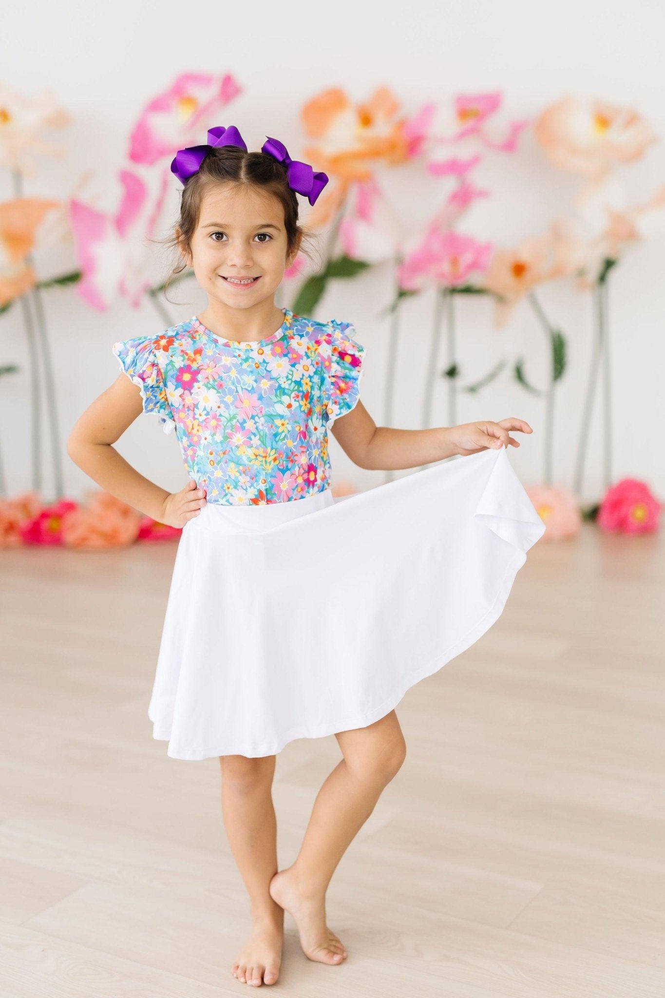 White Twirl Skort - Blissfully Lavender BoutiqueMila & Rose ®